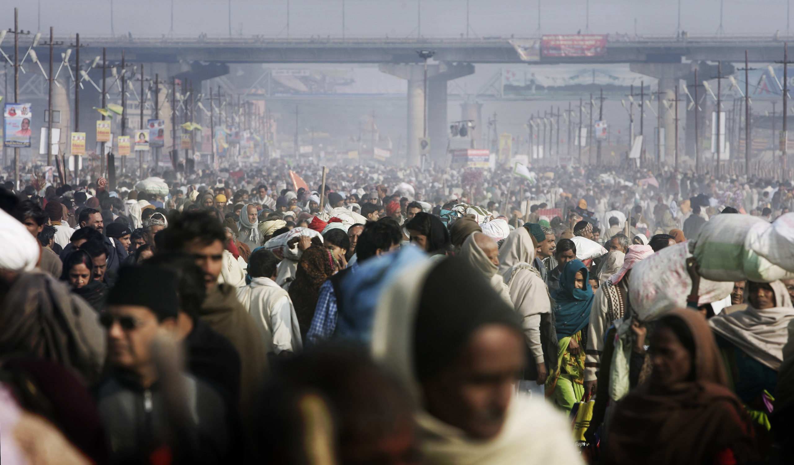 The Kumbh Mela is held every 12 years on the banks of the Ganges at the confluence of the Yamuna, Ganges and Saraswati rivers near the city of Allahabad in India. It is said that bathing in the waters of the three rivers during the Kumbh Mela will cleanse a person of all their sins and turn mortal to immortal. In 2013 the Kumbh Mela brought together the largest human gathering of our time. It is estimated that on one day during the 2013 Kumbh, 30 million pilgrims bathed in its waters and over a one month period there was in excess of 100 million. It’s not only the pilgrims that make up the numbers. This make shift city offers many amenities and entertainment not to mention all the workers, cleaners, police, medical staff etc. It’s the combination of all that makes this the greatest fair the world has ever seen.