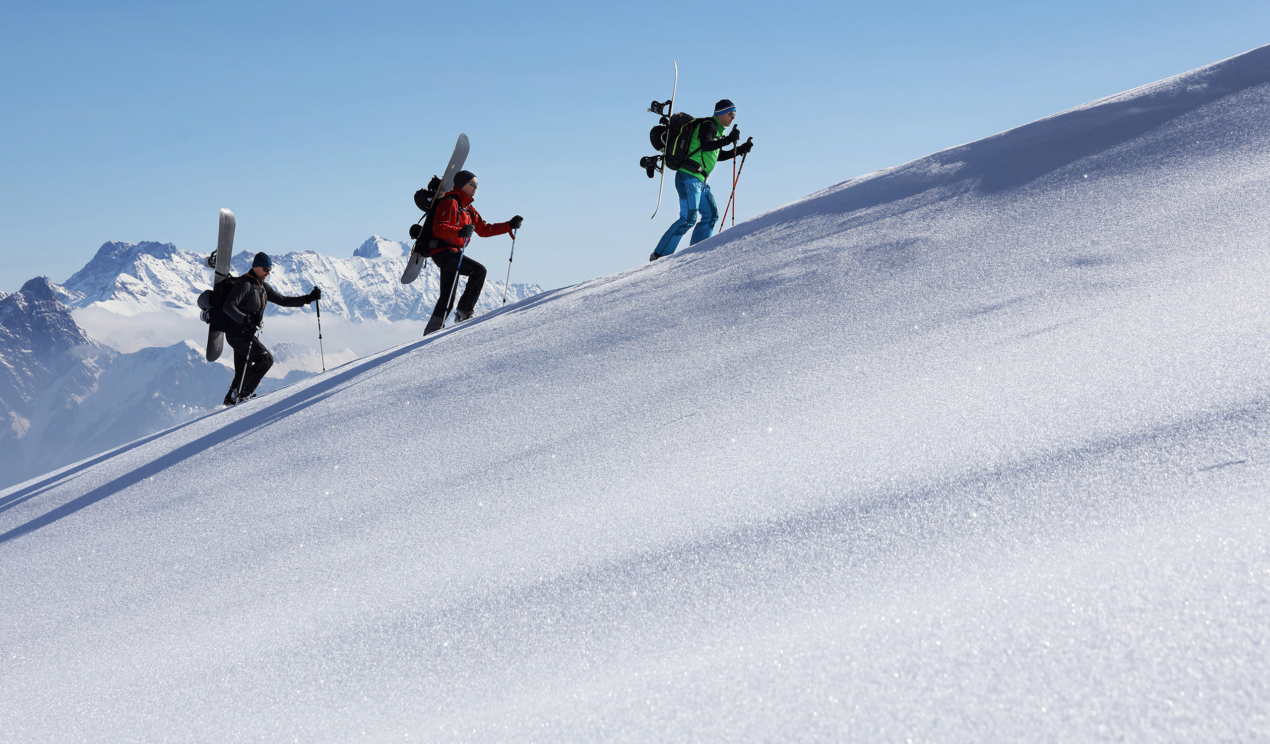 Snowboard Freeriding in the Swiss Alps - photo Justin Hession Photography