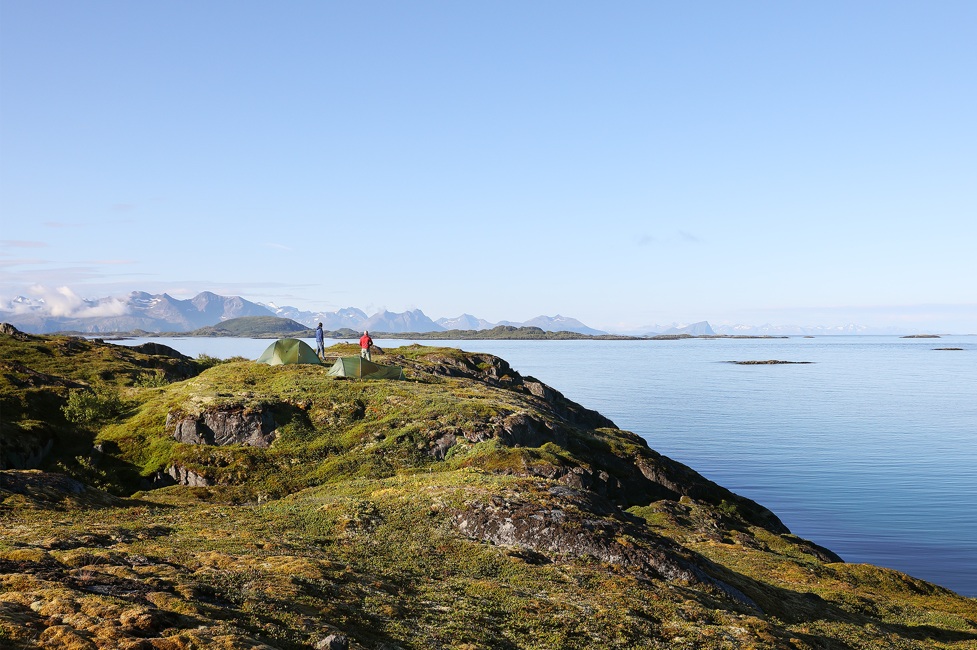 Camping Under the Midnight Sun in northern Norway whilst on a Stand Up Paddle adventure