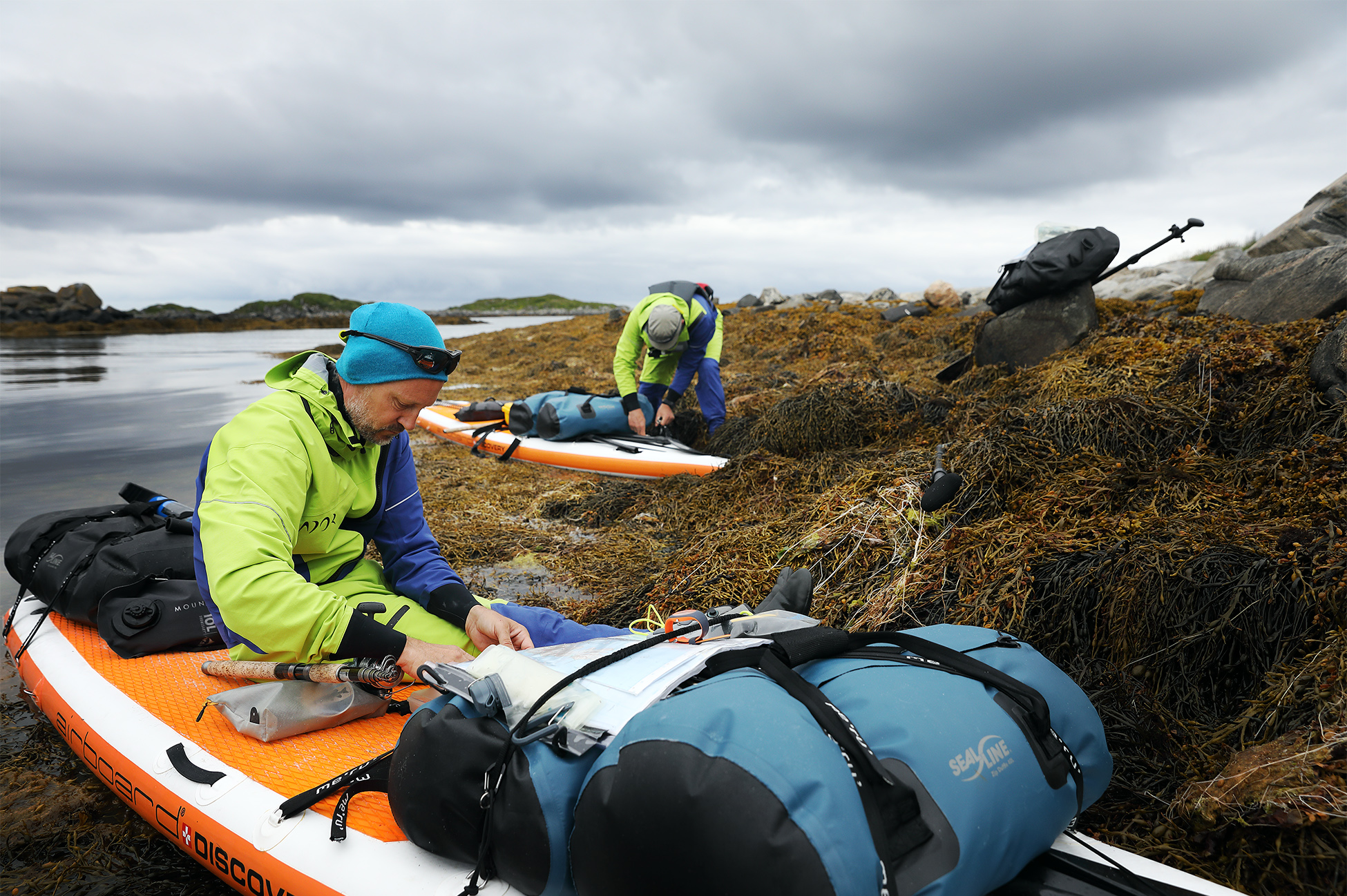 Packing a Stand Up Paddle board for a 15 day self supported Stand Up Paddle board adventure north of Tromso in Norway